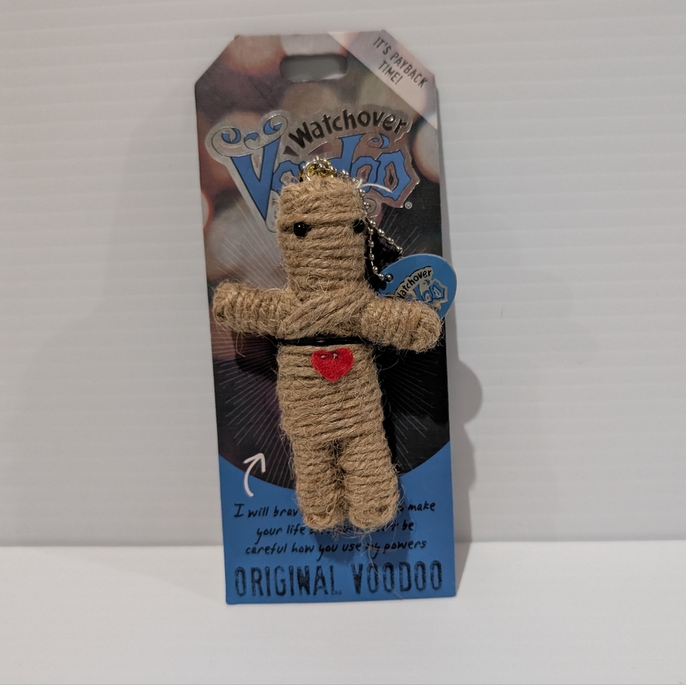 Watchover Voodoo Doll Original Voodoo Keychain with Red Heart